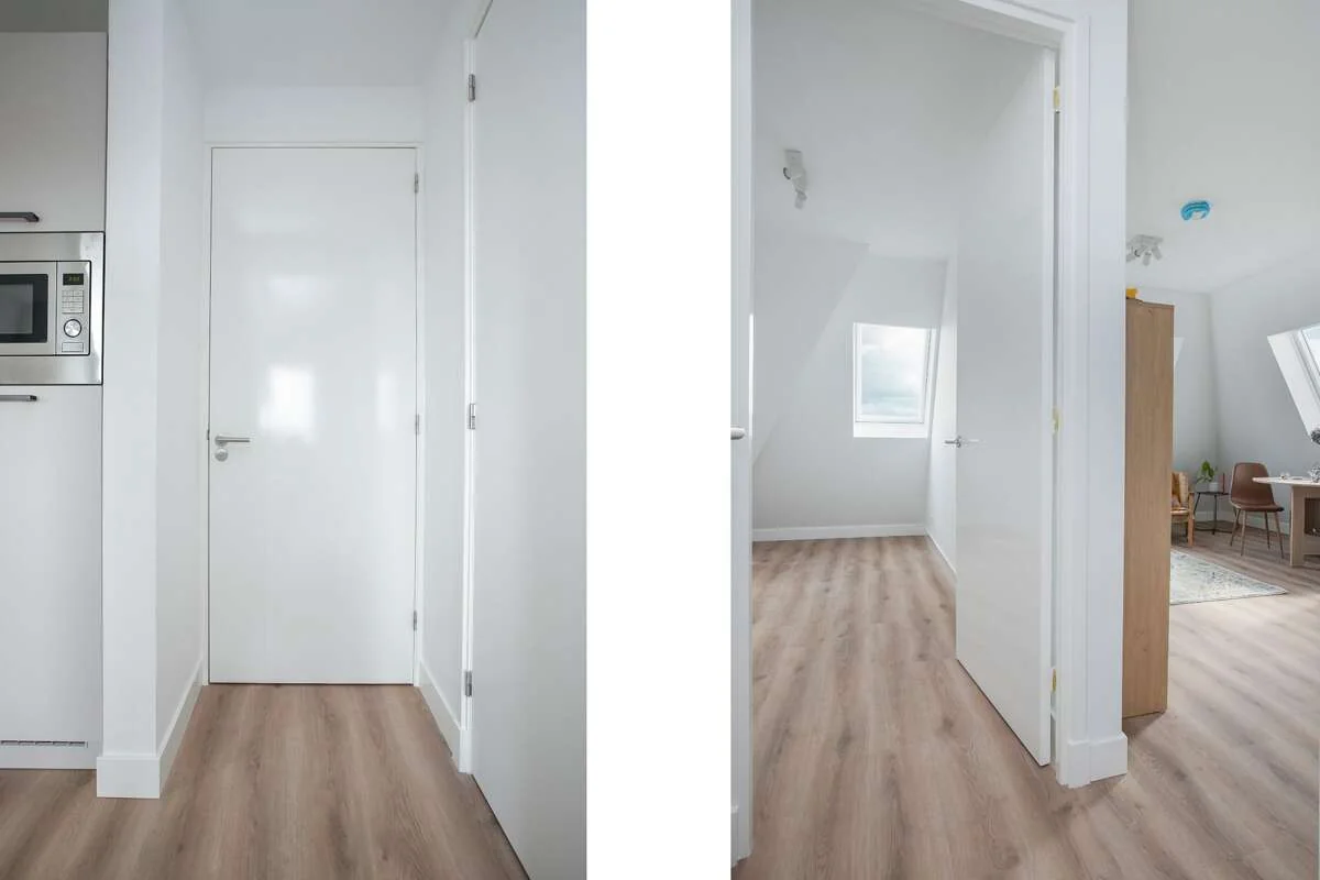 geblurde versie van de foto als achtergrond