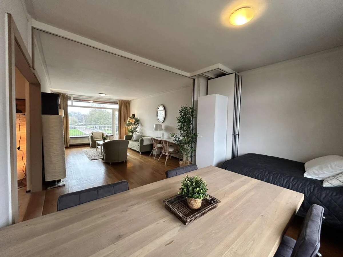 geblurde versie van de foto als achtergrond