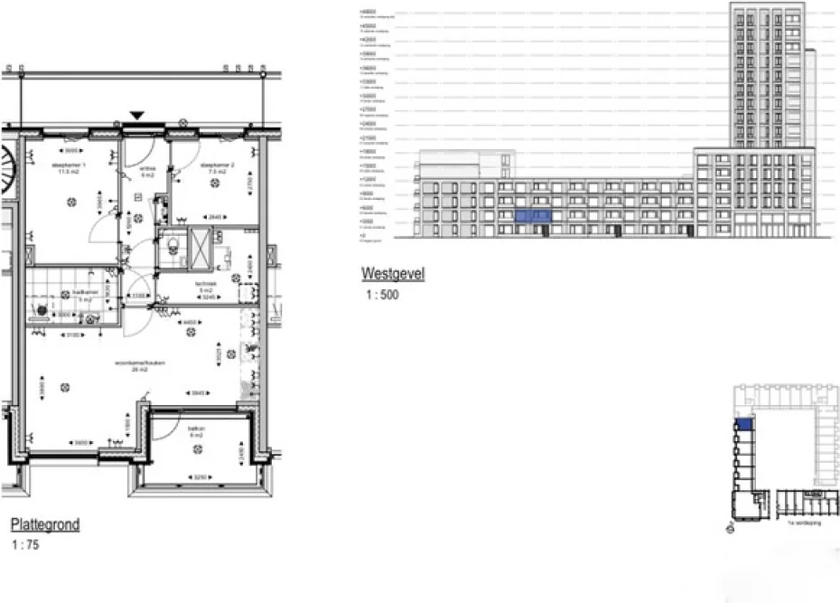 Foto van de Appartement gelegen aan de Aida de Mirandaplein in Breda
