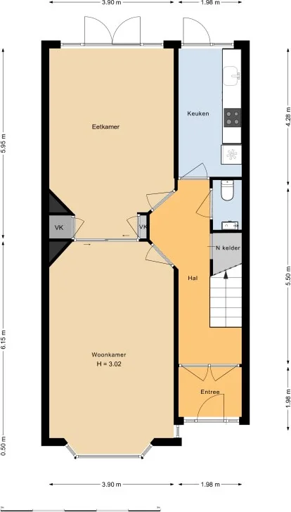 Foto van de Appartement gelegen aan de Doorniksestraat in Den Haag
