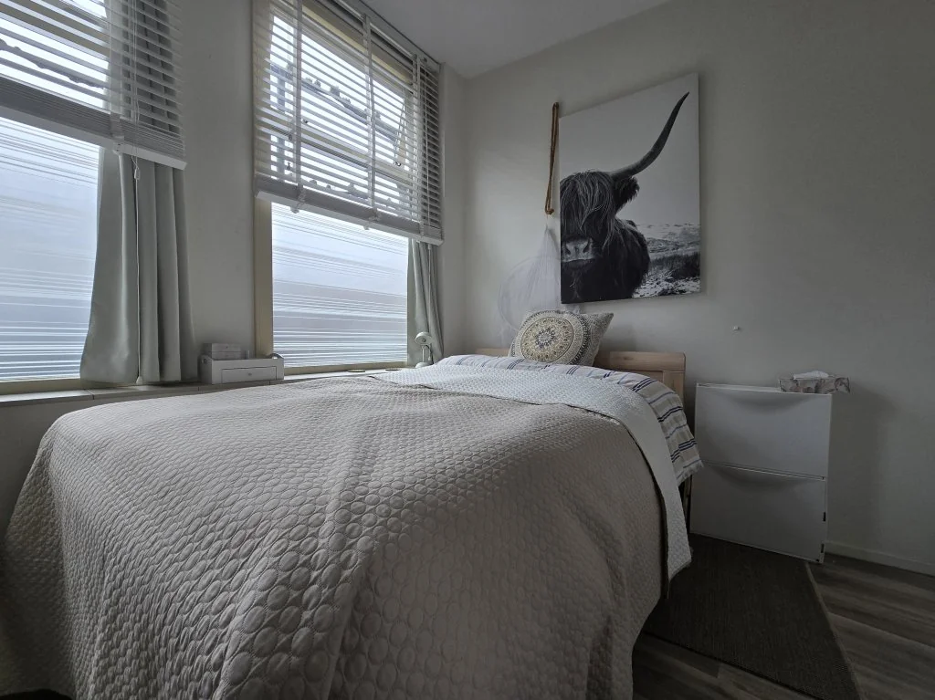 geblurde versie van de foto als achtergrond