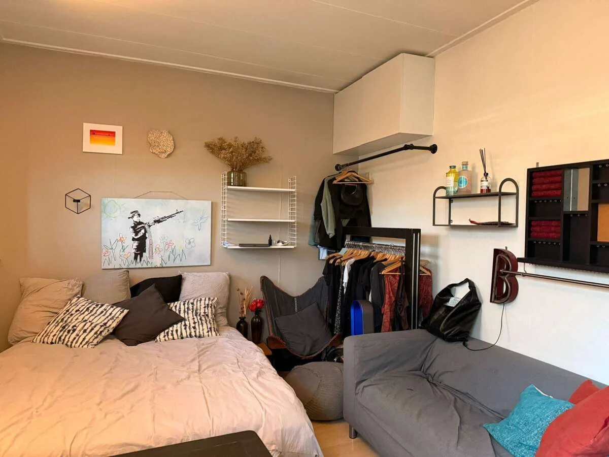 geblurde versie van de foto als achtergrond