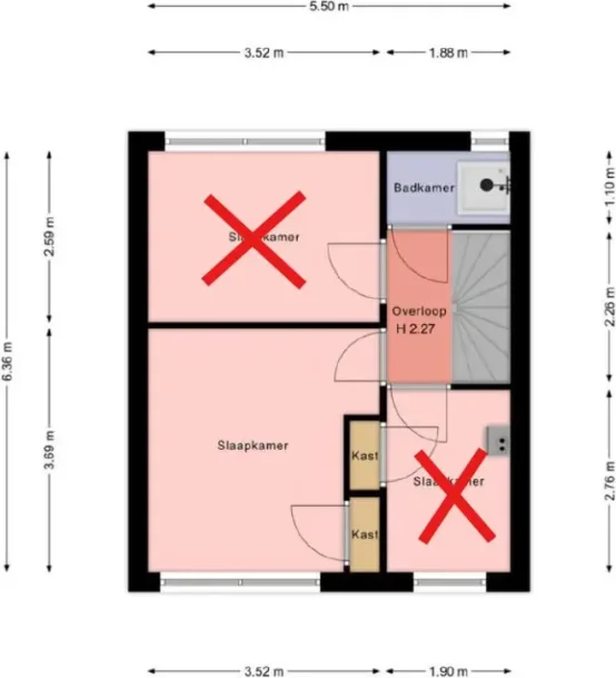 Foto van de Kamer gelegen aan de E. van Drielststraat in Emmen