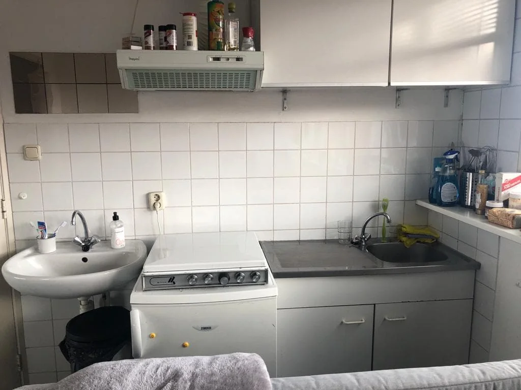 geblurde versie van de foto als achtergrond