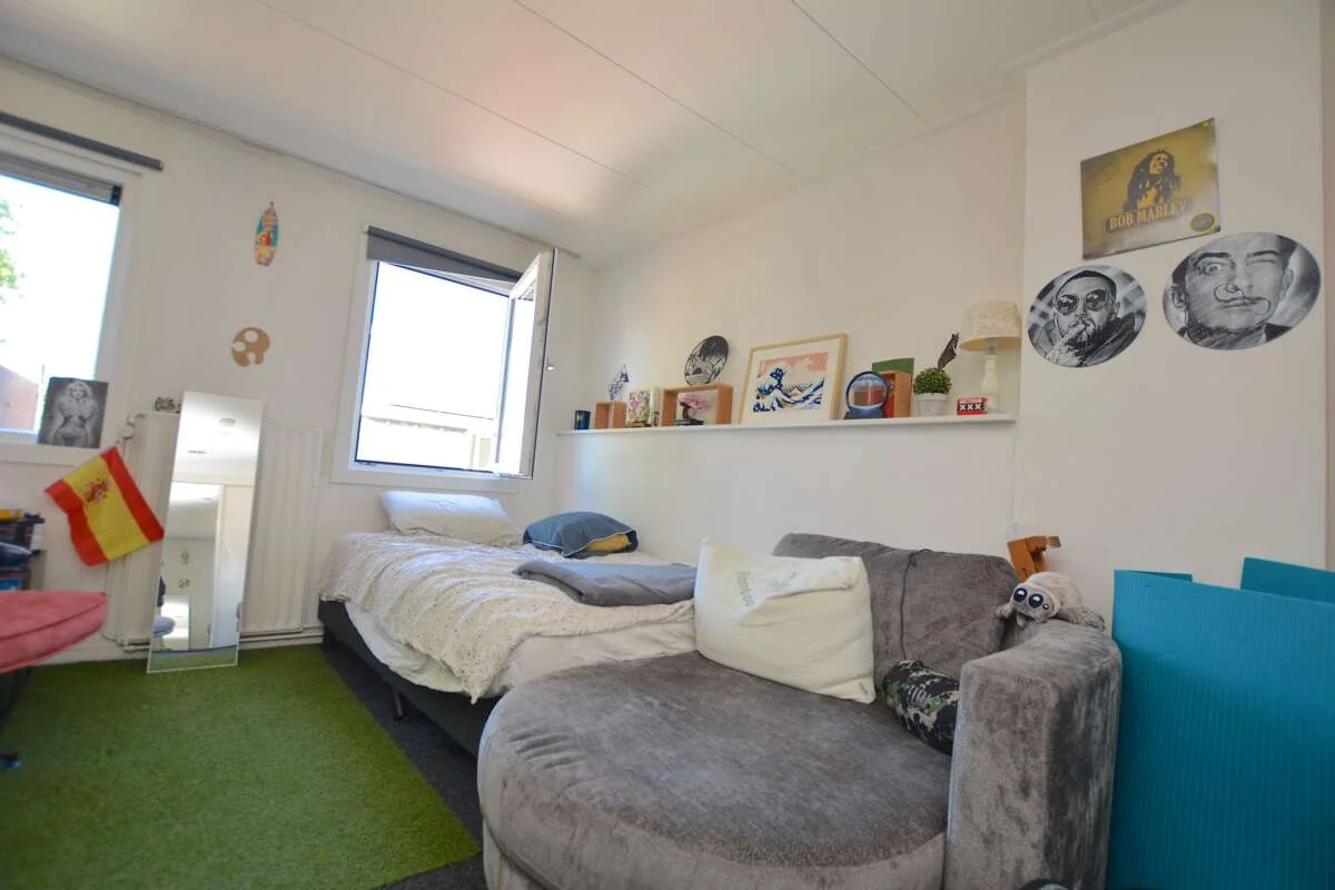 geblurde versie van de foto als achtergrond