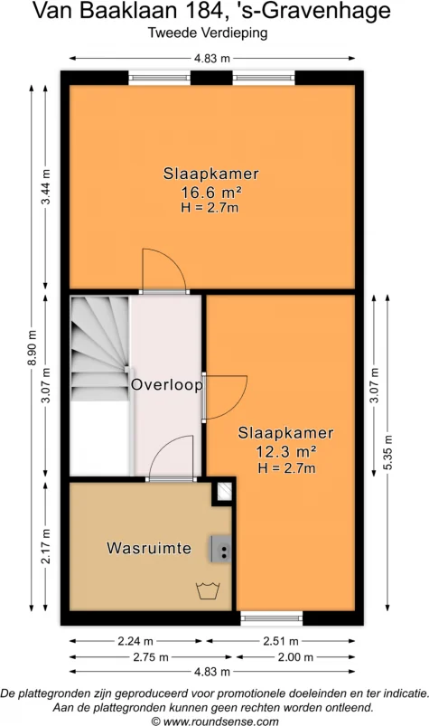 Foto van de Appartement gelegen aan de Van Baaklaan in Den Haag