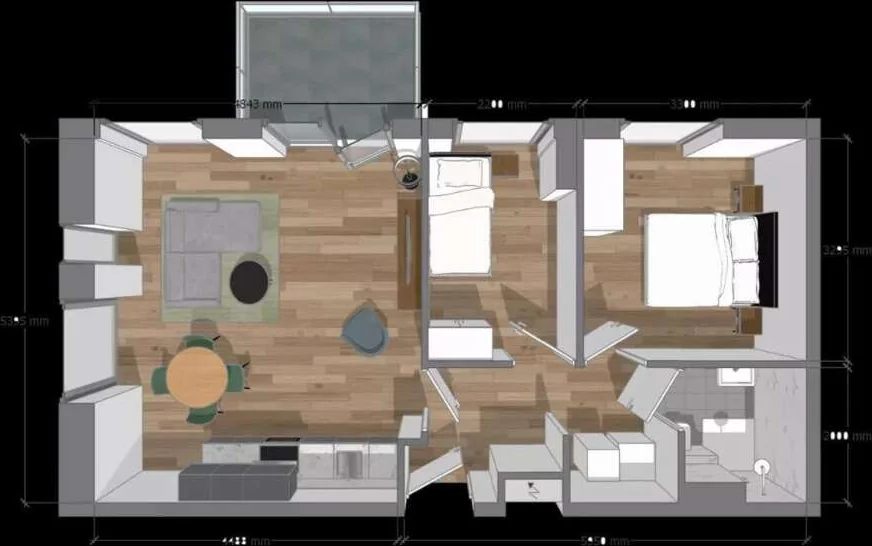 geblurde versie van de foto als achtergrond