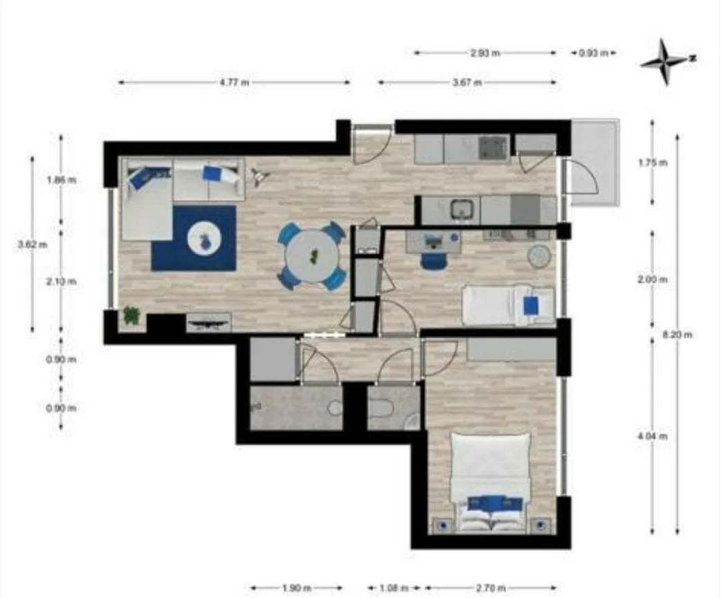 geblurde versie van de foto als achtergrond