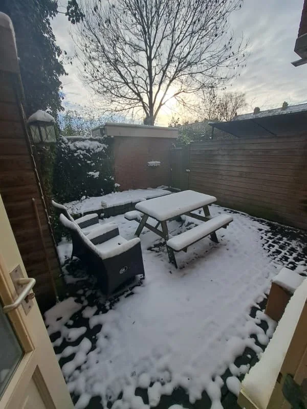 geblurde versie van de foto als achtergrond