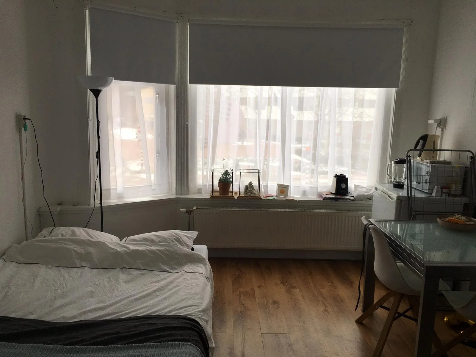 geblurde versie van de foto als achtergrond