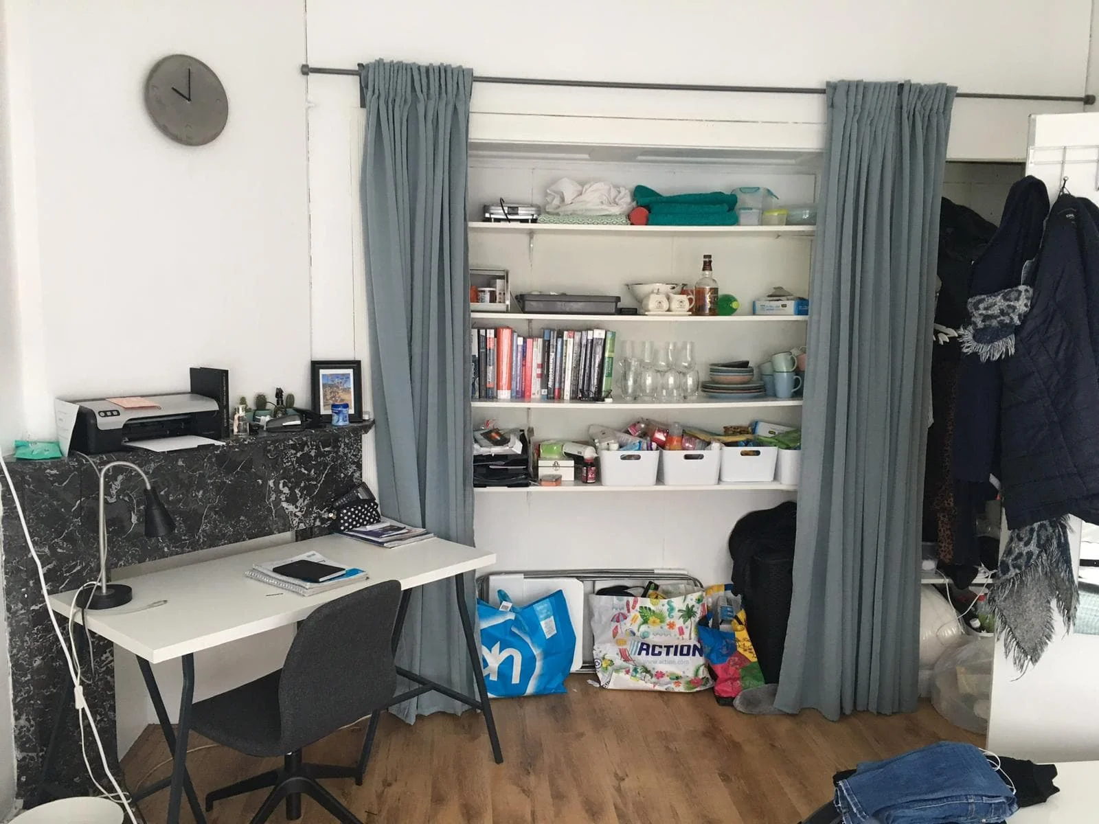 geblurde versie van de foto als achtergrond