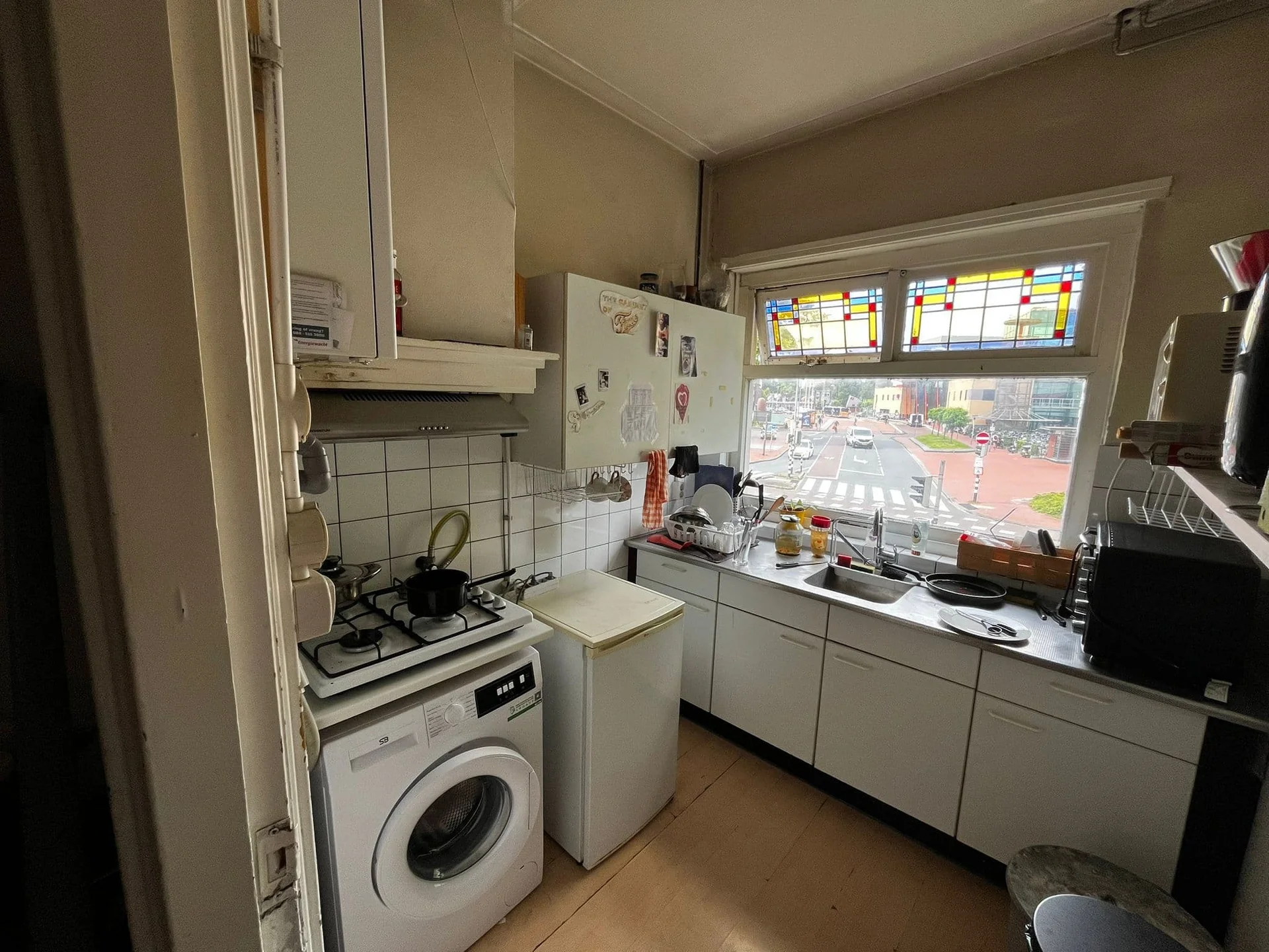 geblurde versie van de foto als achtergrond