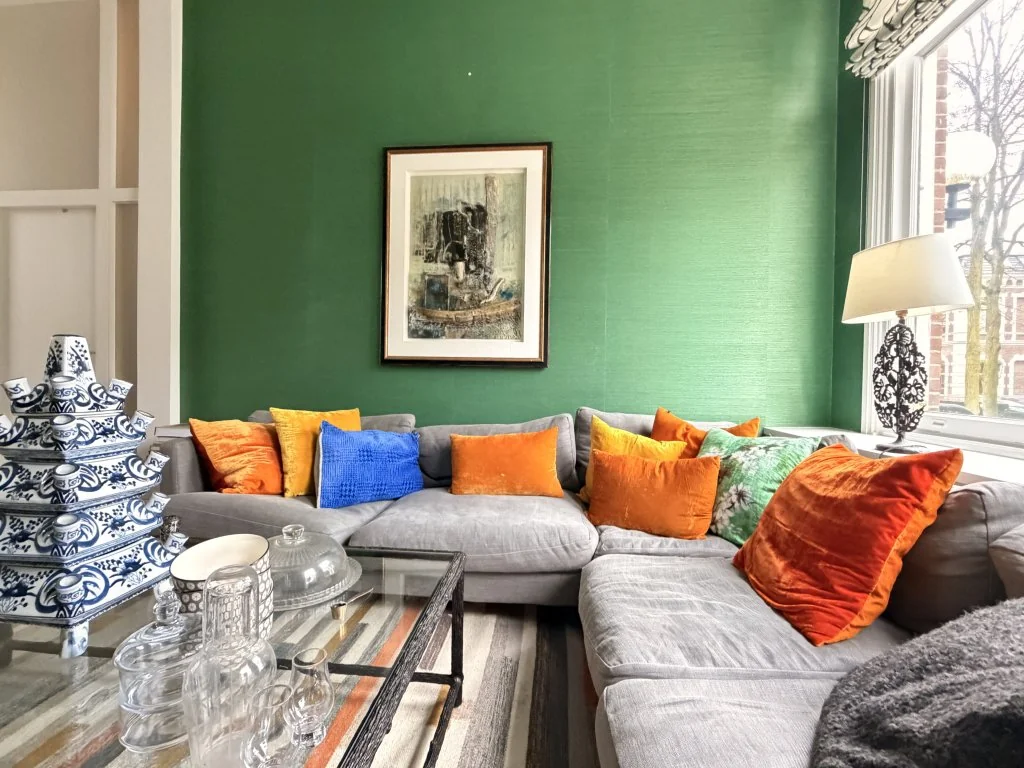 geblurde versie van de foto als achtergrond