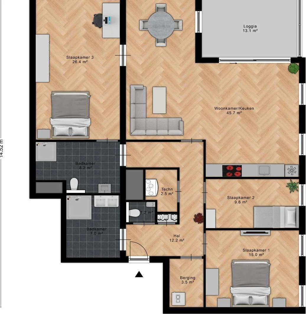 Foto van de Appartement gelegen aan de Blinkert in Capelle aan den IJssel