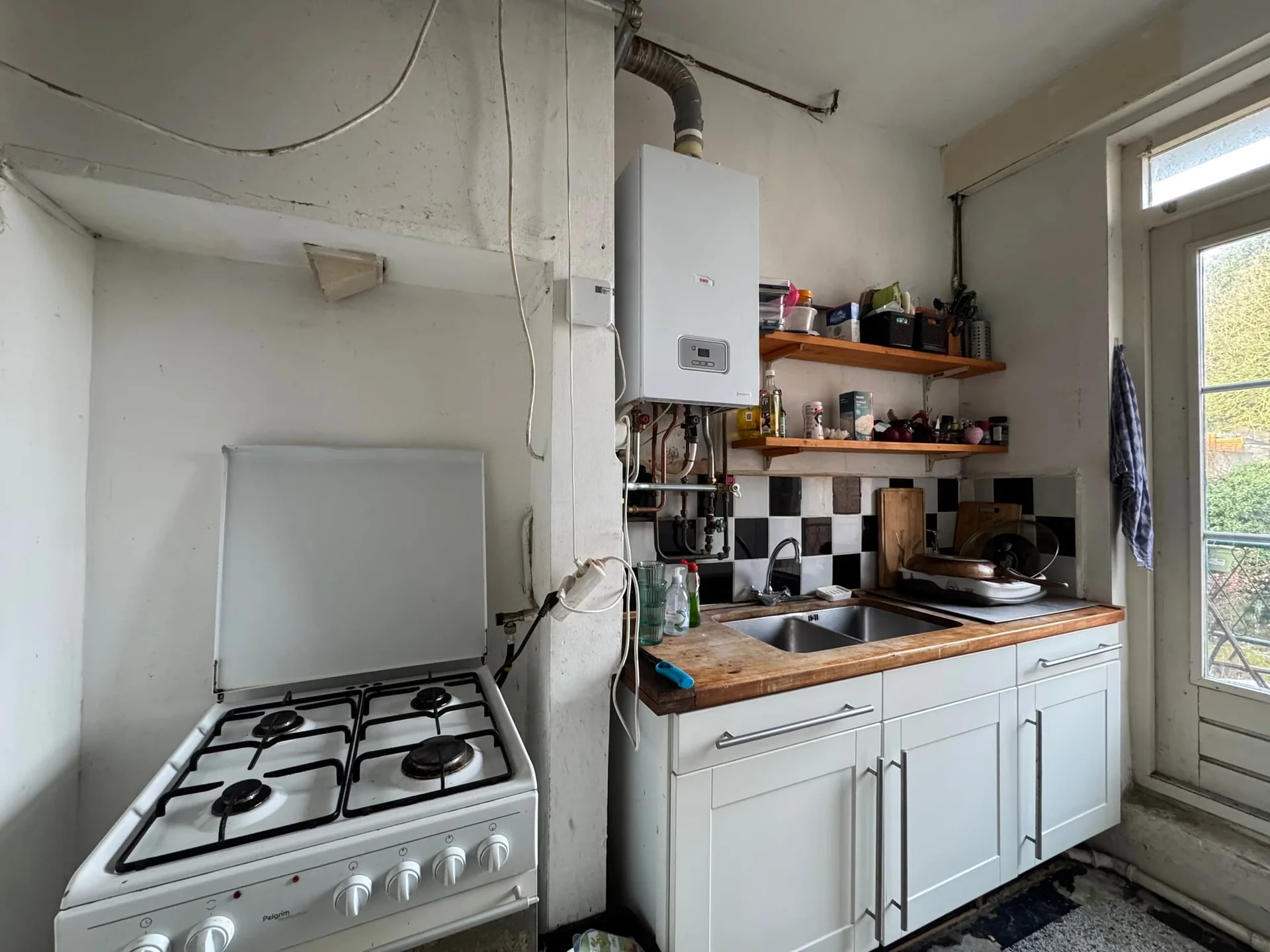 geblurde versie van de foto als achtergrond