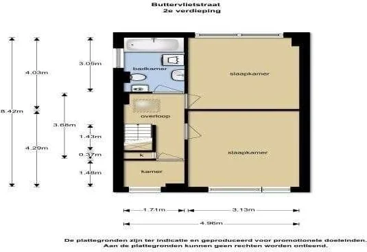 Foto van de Appartement gelegen aan de Buttervlietstraat in Rotterdam