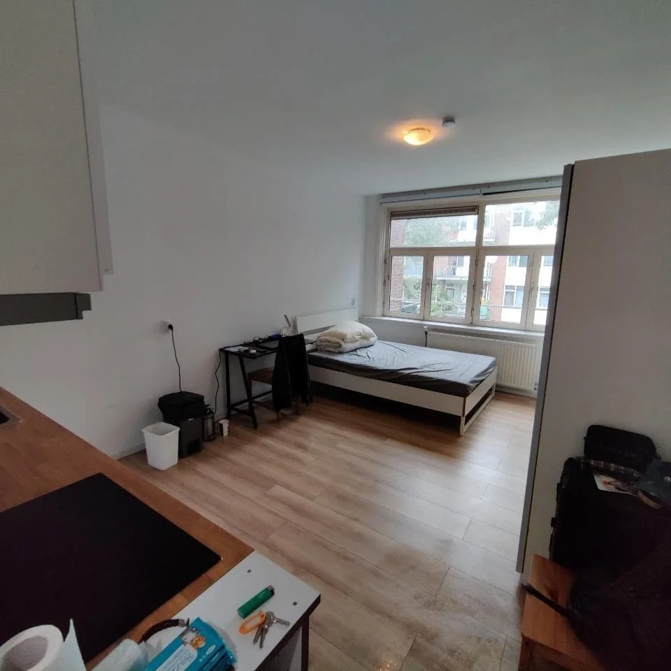 geblurde versie van de foto als achtergrond