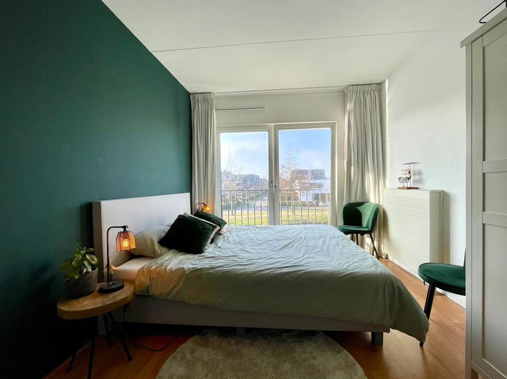 geblurde versie van de foto als achtergrond