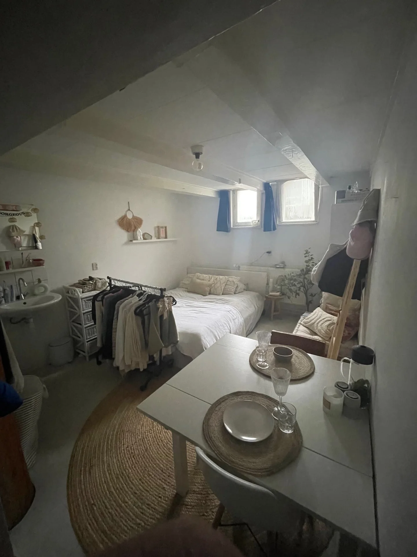 geblurde versie van de foto als achtergrond