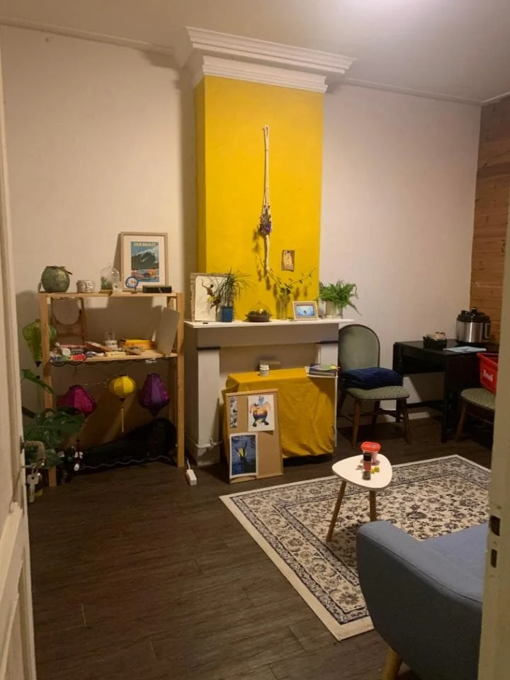 geblurde versie van de foto als achtergrond