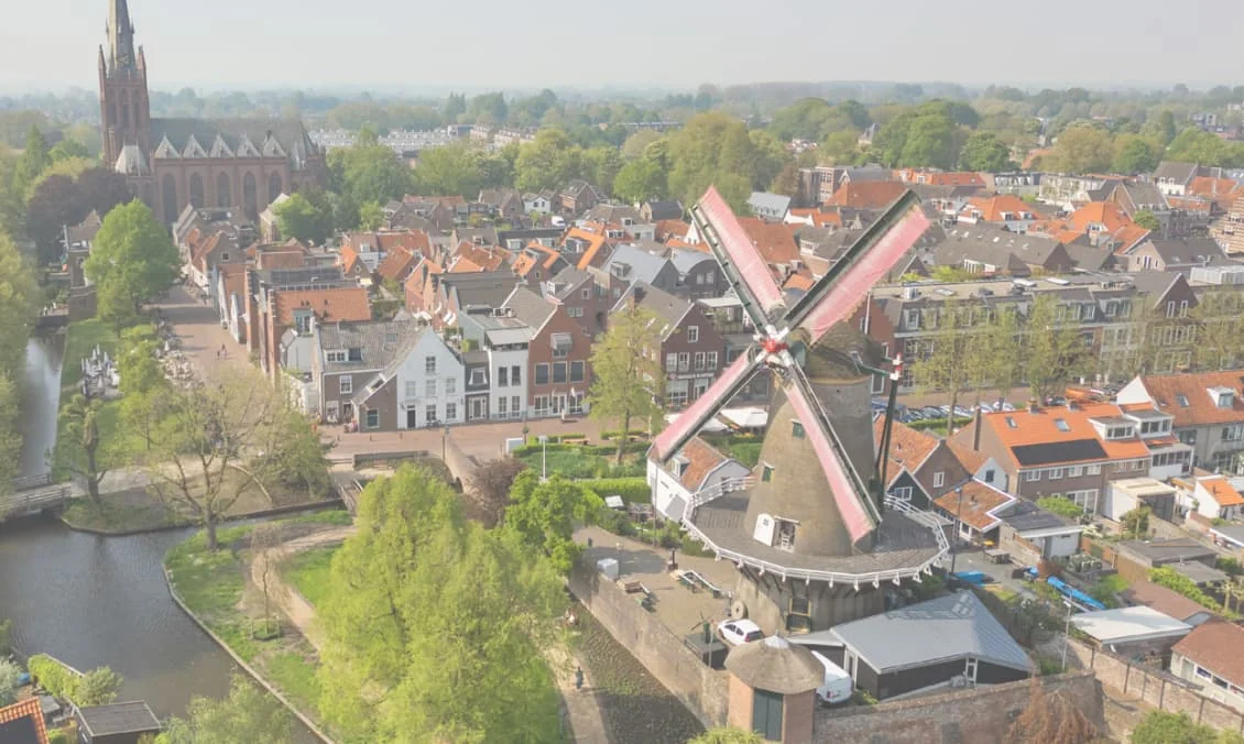 geblurde versie van de foto als achtergrond