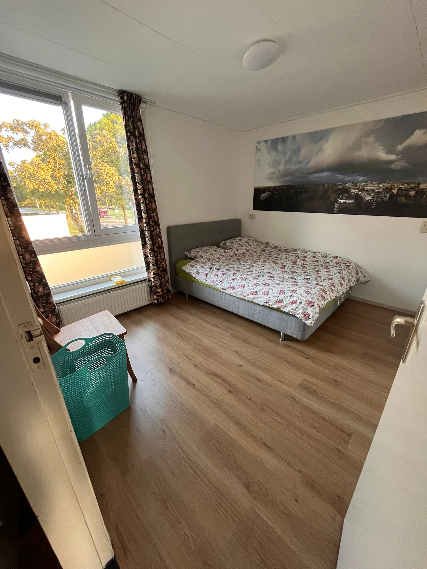 geblurde versie van de foto als achtergrond