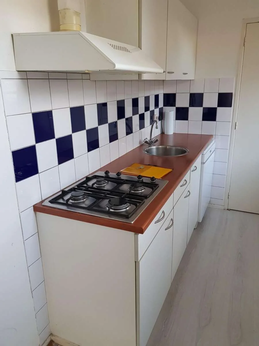 geblurde versie van de foto als achtergrond