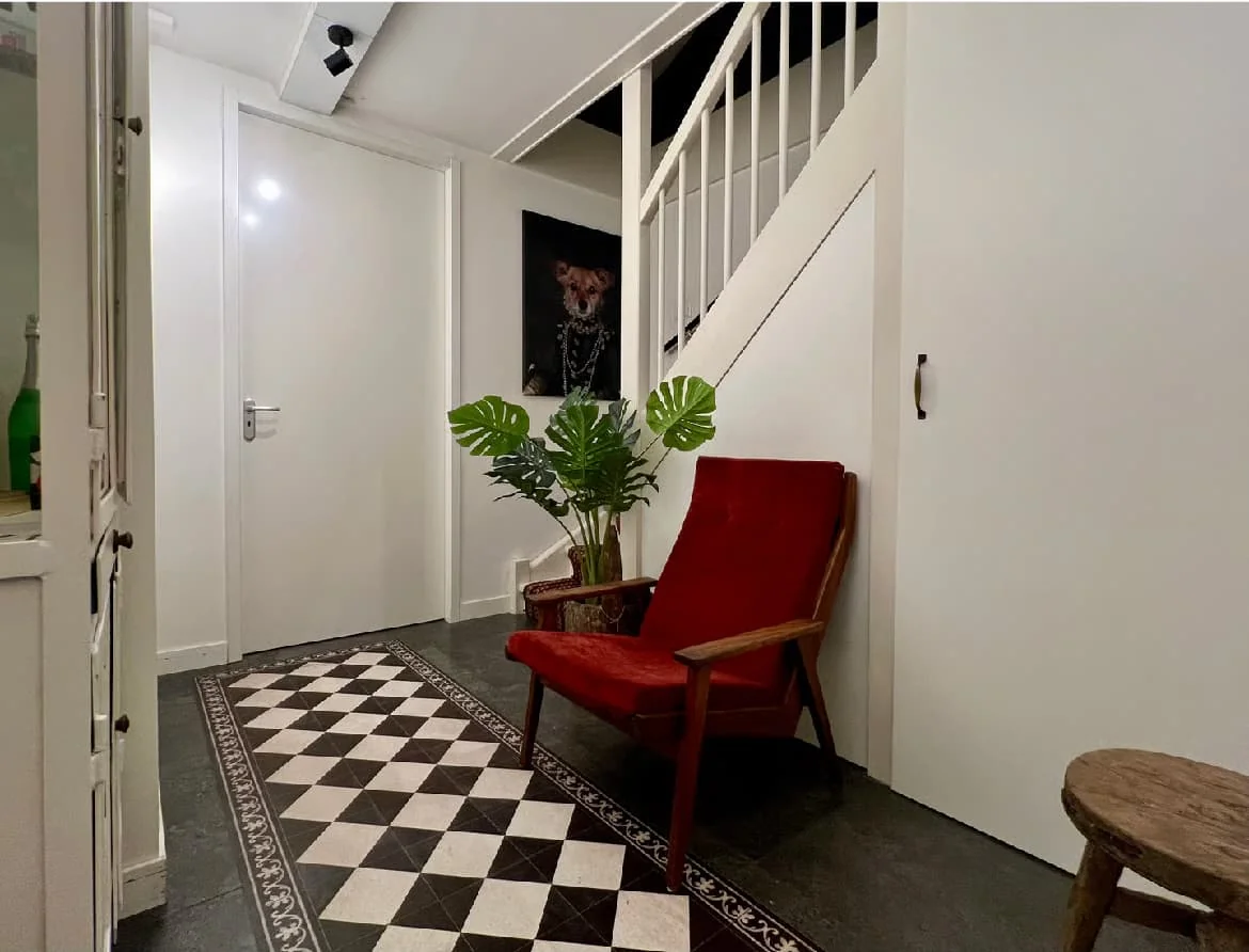 geblurde versie van de foto als achtergrond