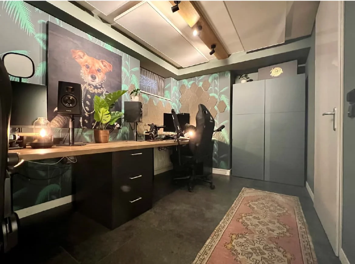 geblurde versie van de foto als achtergrond