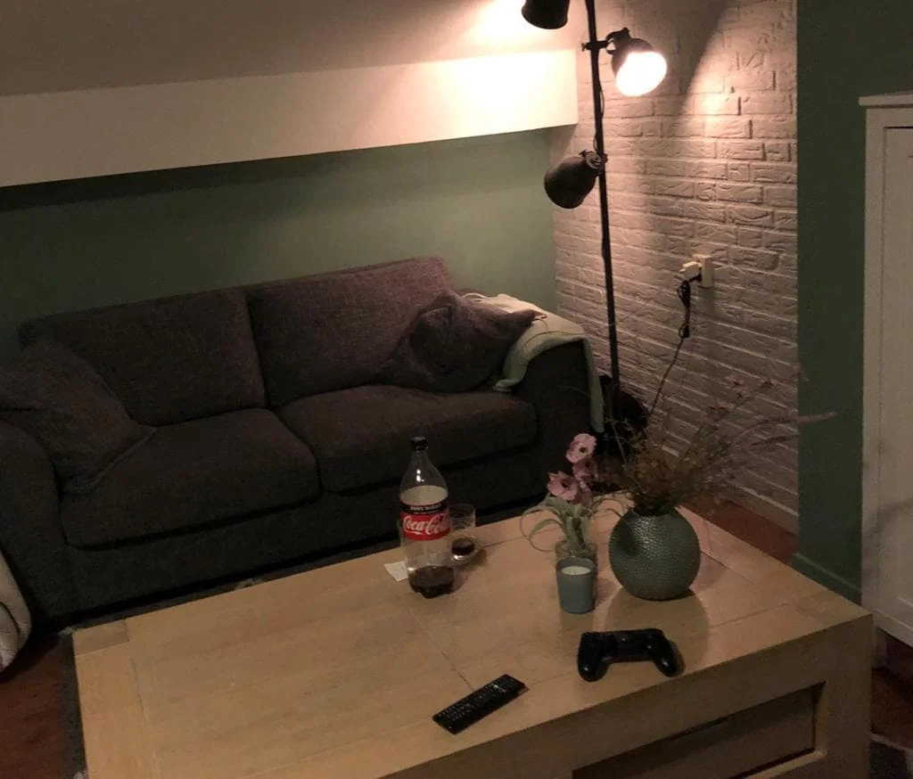 geblurde versie van de foto als achtergrond