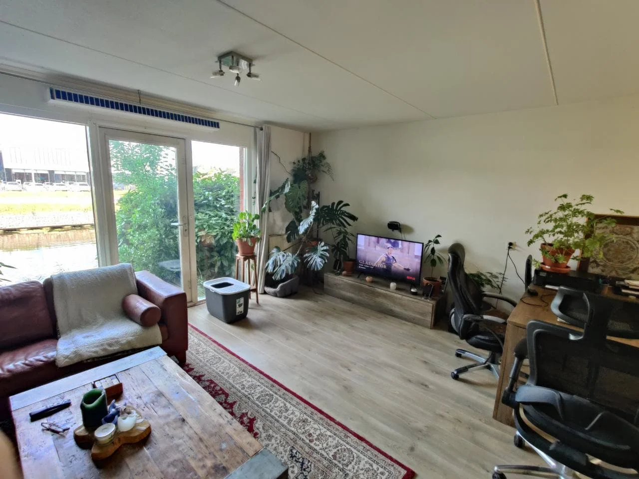 geblurde versie van de foto als achtergrond