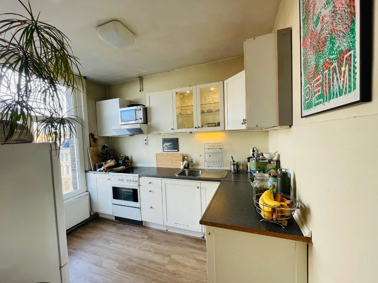 geblurde versie van de foto als achtergrond