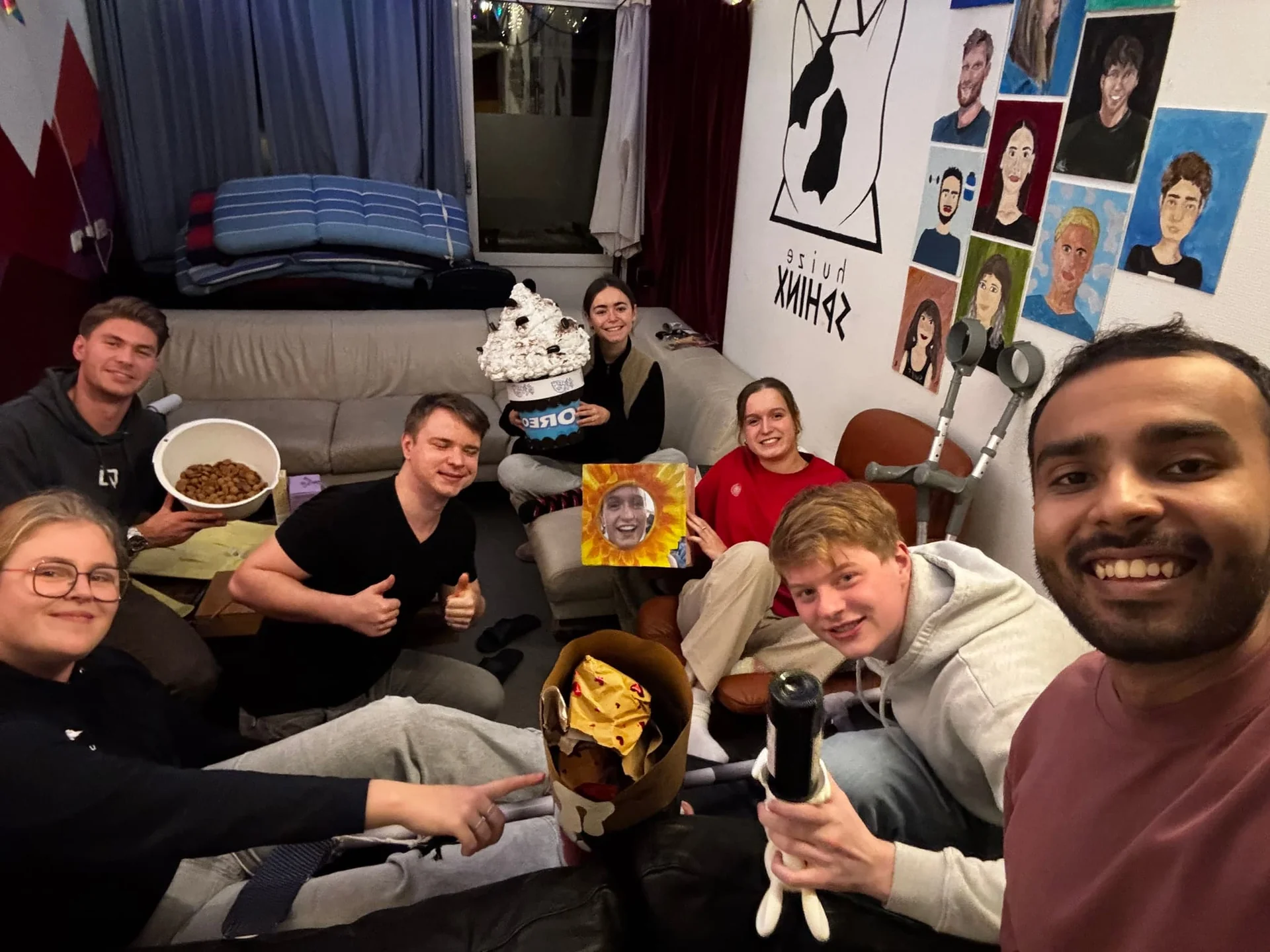 geblurde versie van de foto als achtergrond