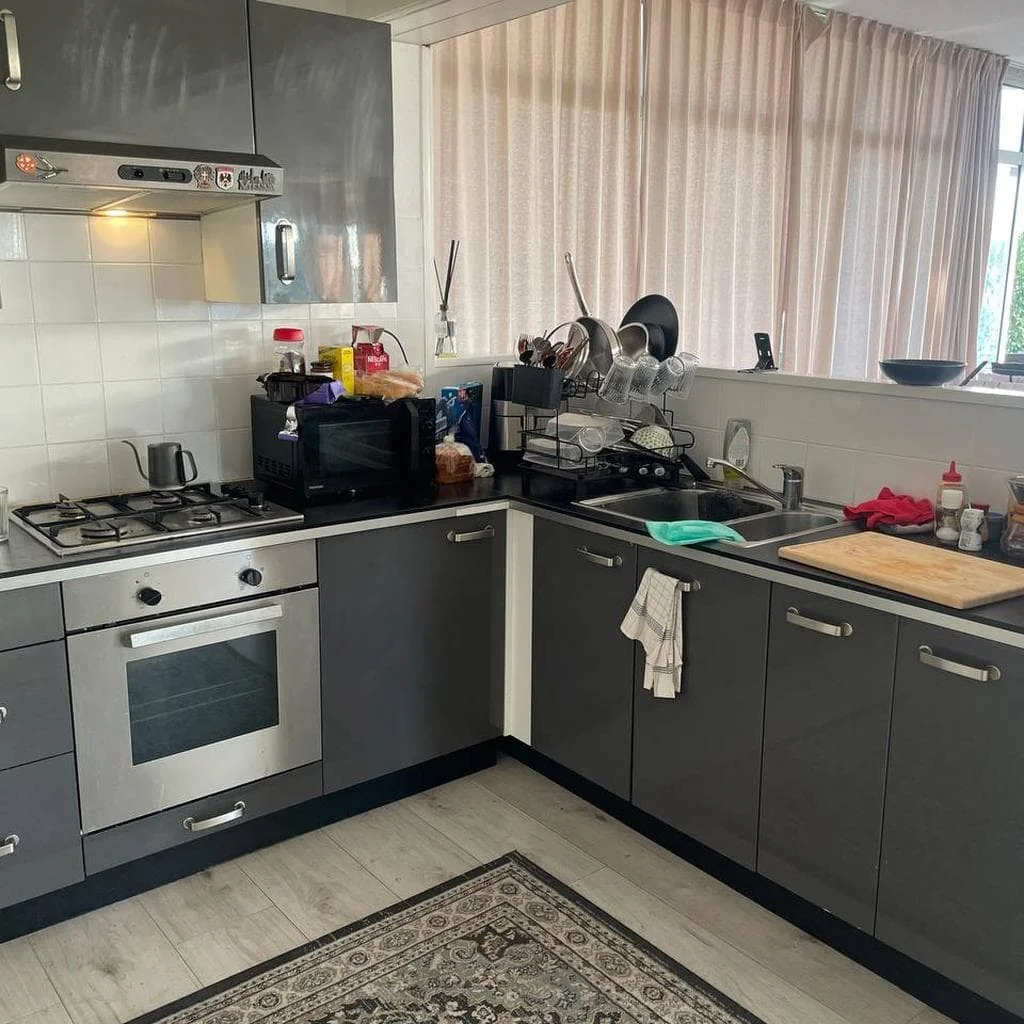 geblurde versie van de foto als achtergrond