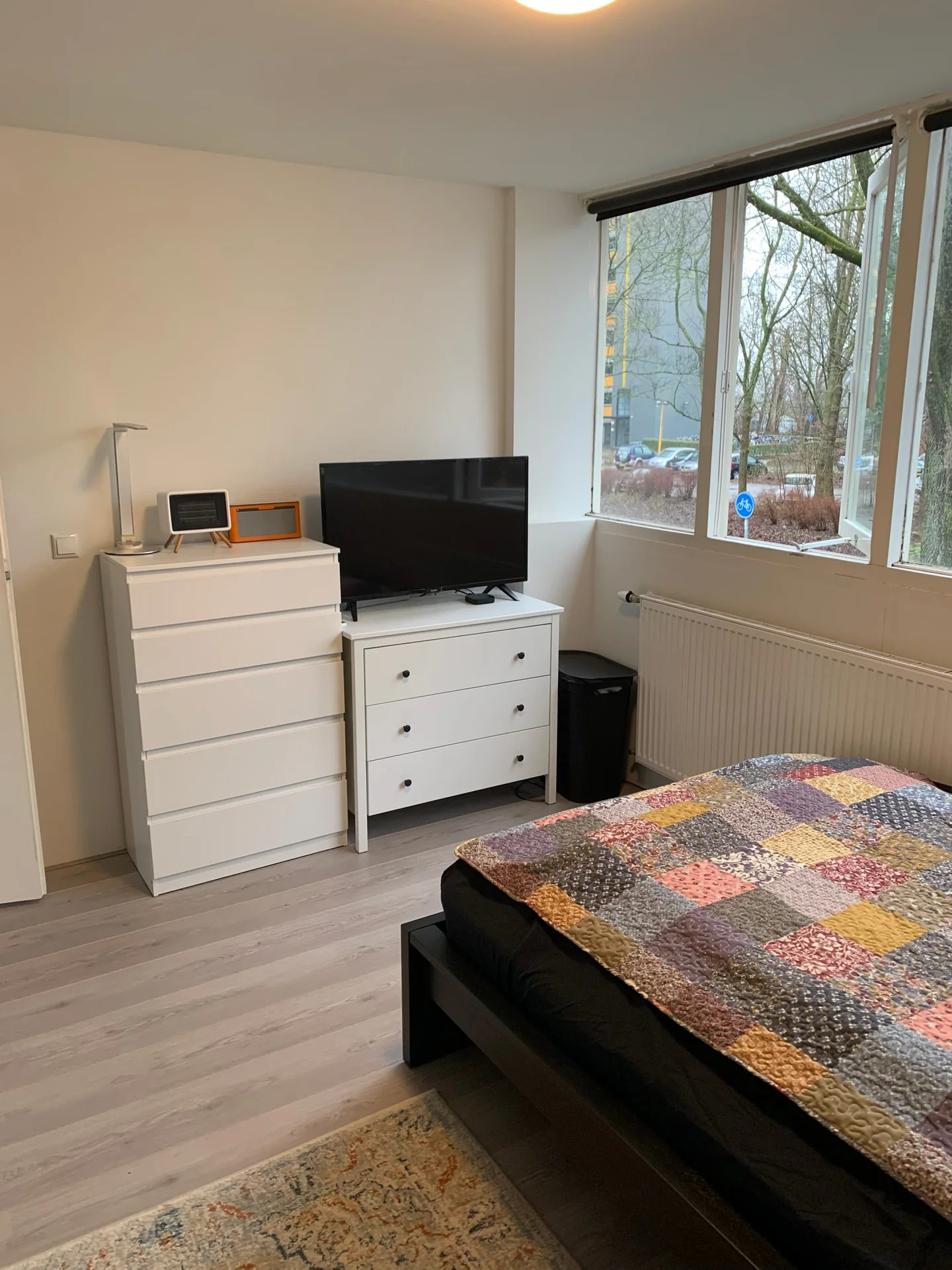 geblurde versie van de foto als achtergrond