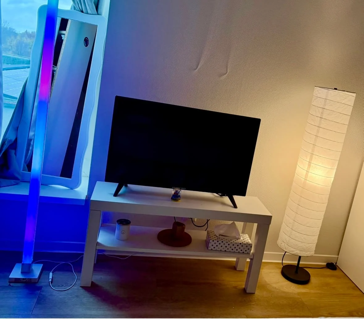 geblurde versie van de foto als achtergrond