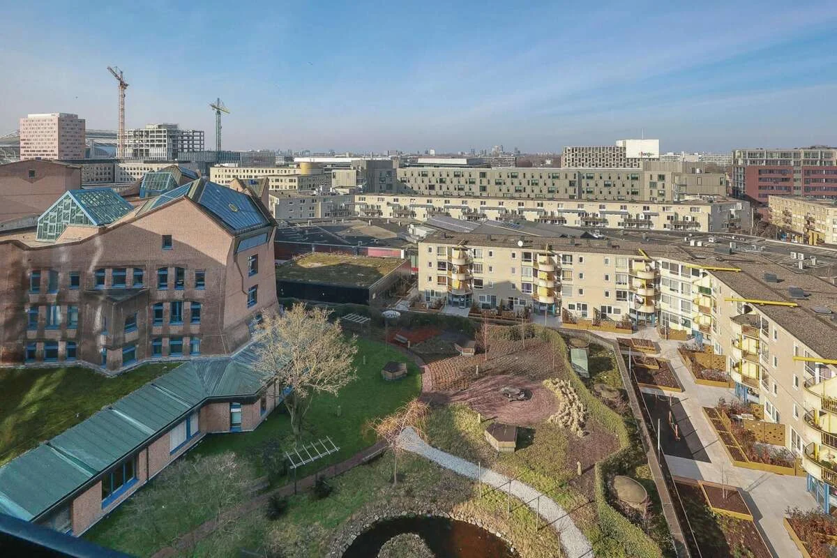 geblurde versie van de foto als achtergrond