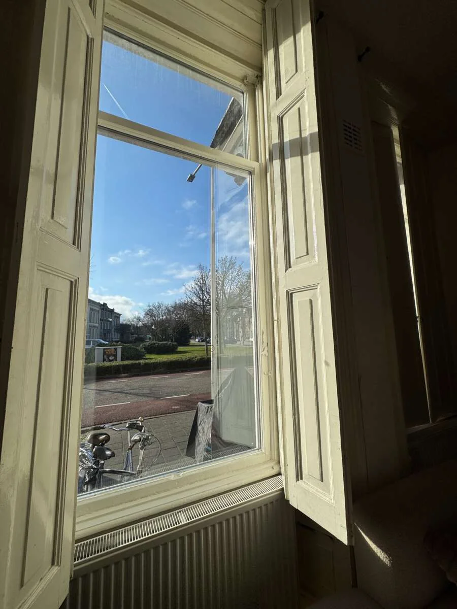 geblurde versie van de foto als achtergrond