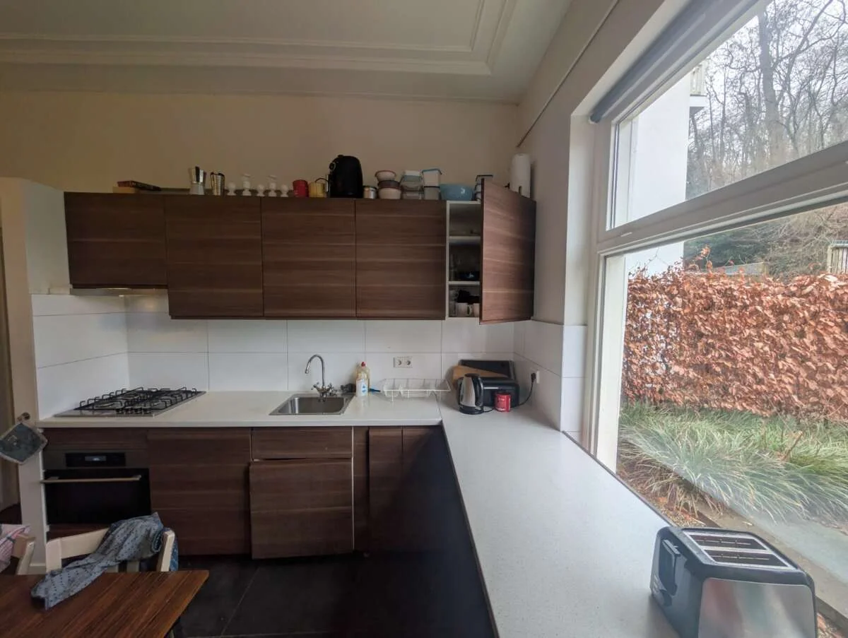 geblurde versie van de foto als achtergrond