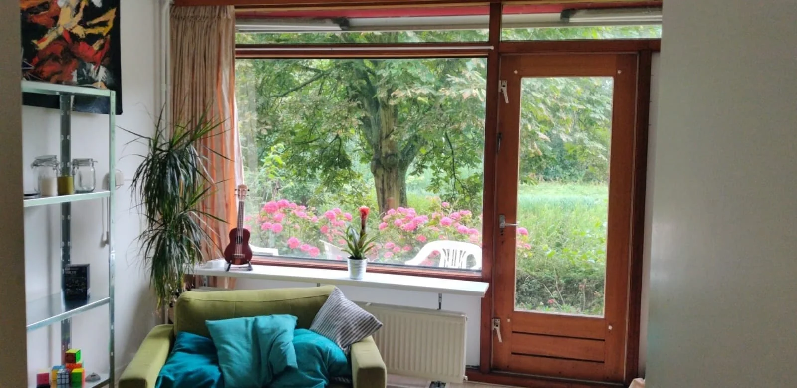 geblurde versie van de foto als achtergrond