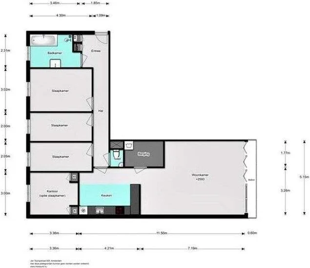 Foto van de Appartement gelegen aan de Jan Tooropstraat in Amsterdam