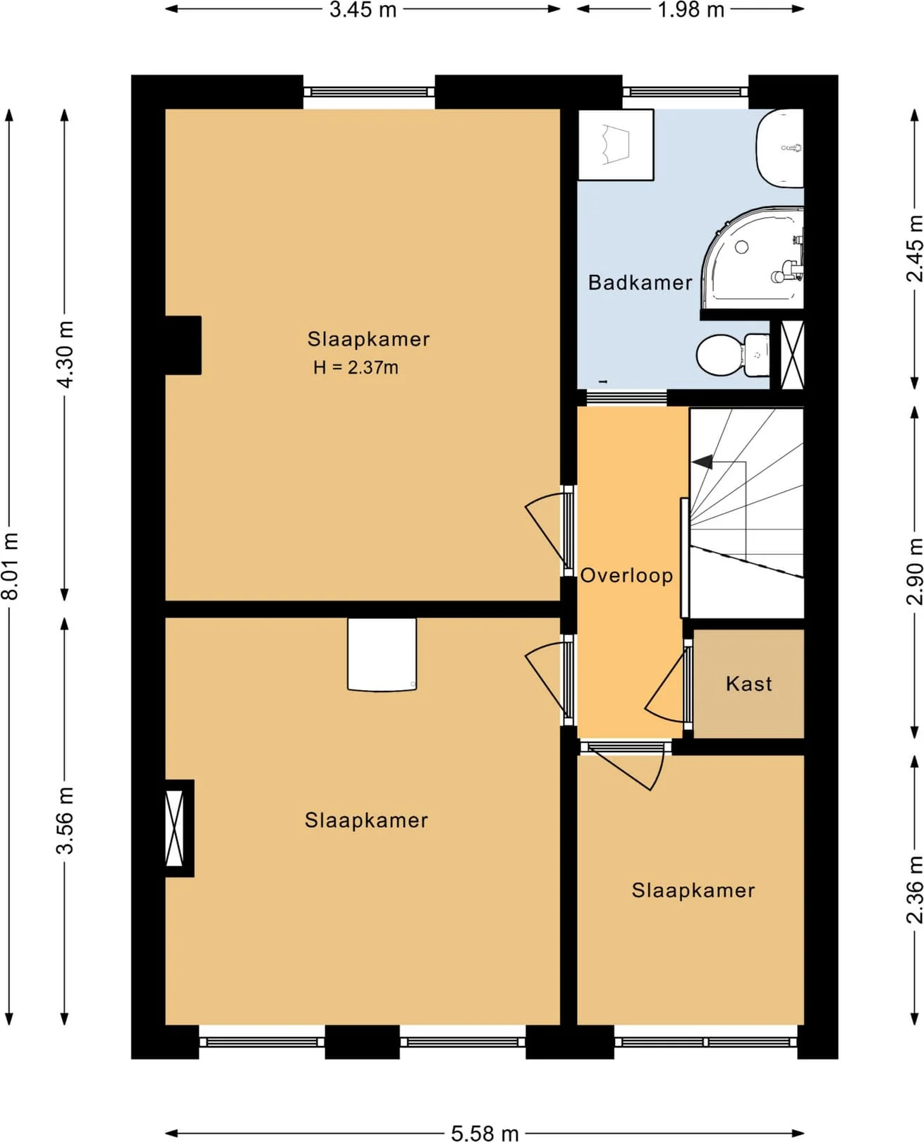 Foto van de Kamer gelegen aan de Hommelseweg in Arnhem