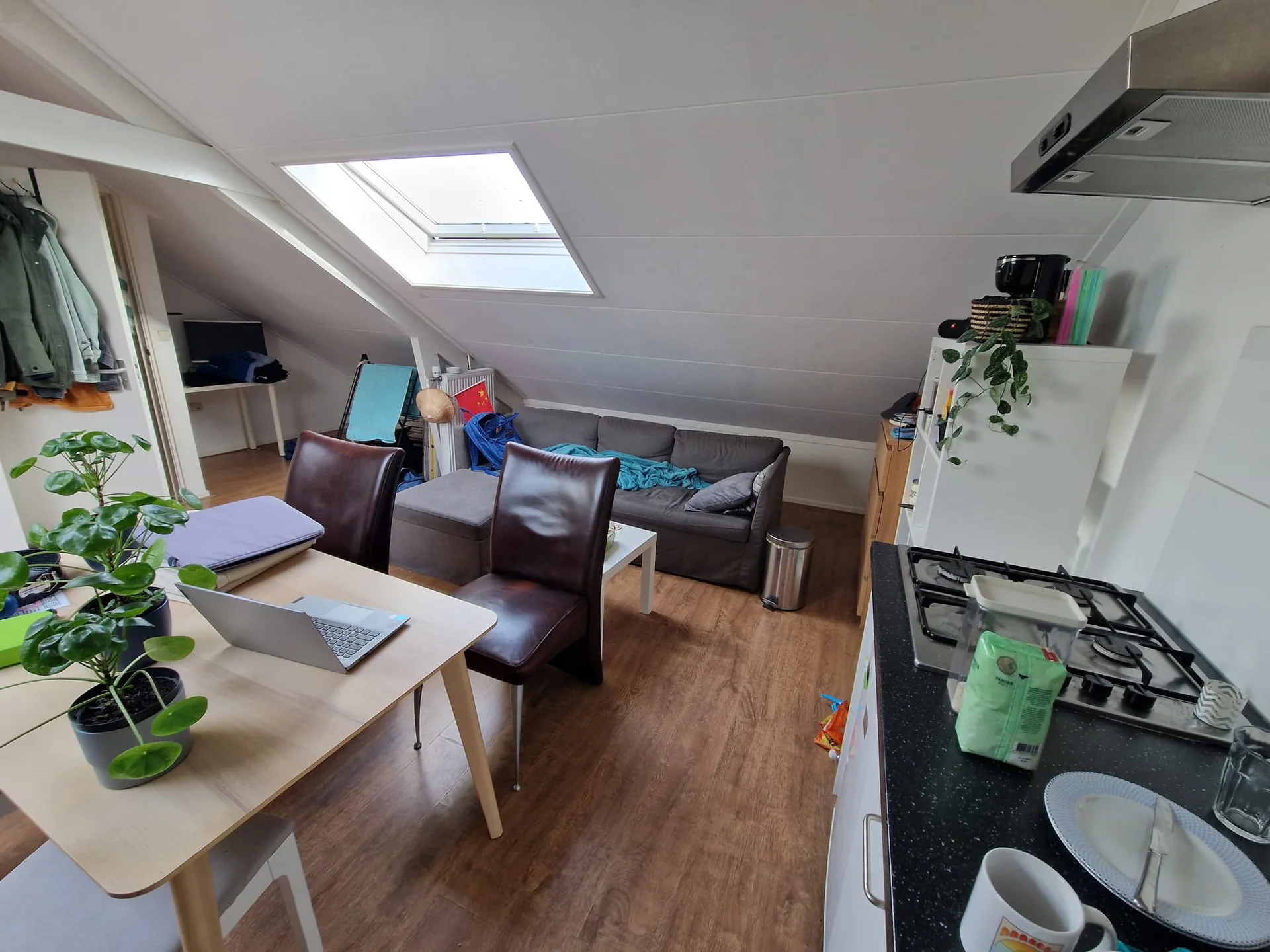 geblurde versie van de foto als achtergrond