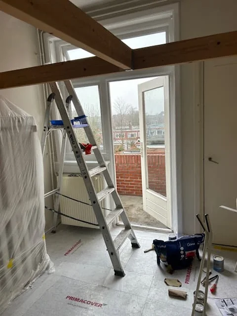 geblurde versie van de foto als achtergrond