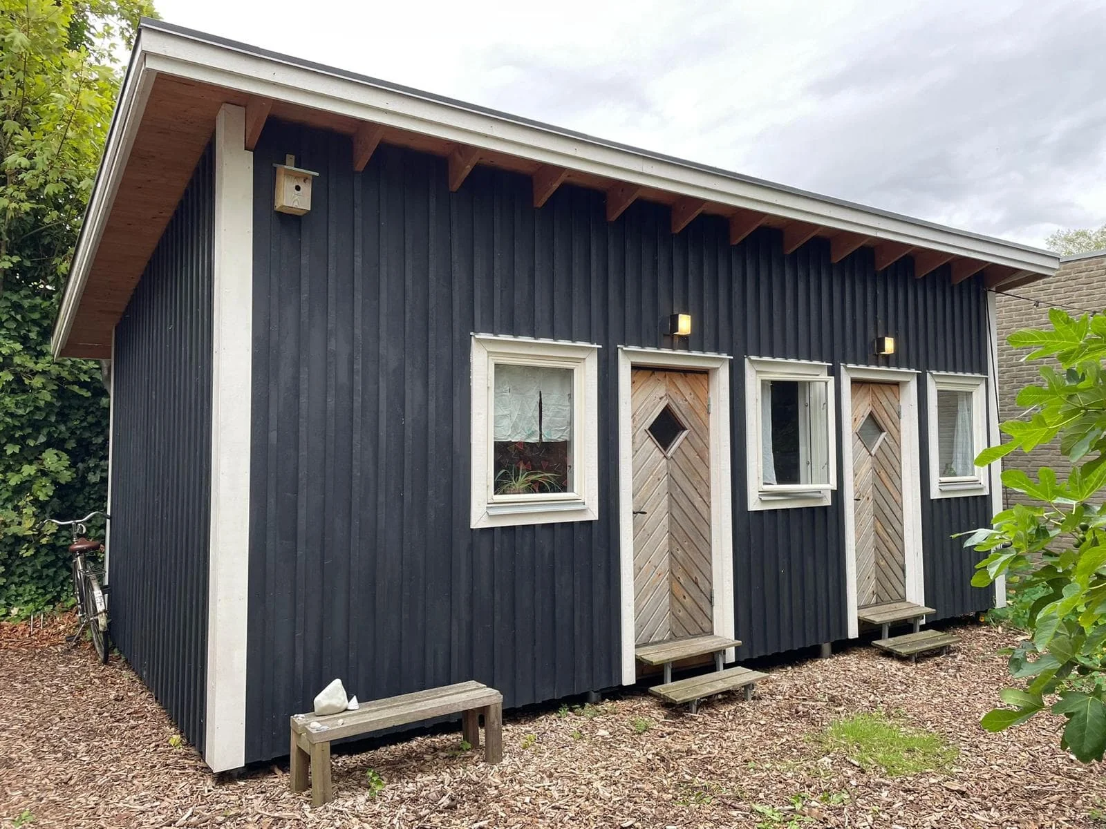 geblurde versie van de foto als achtergrond