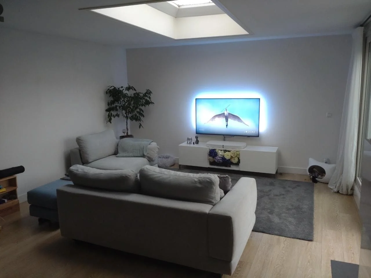 geblurde versie van de foto als achtergrond