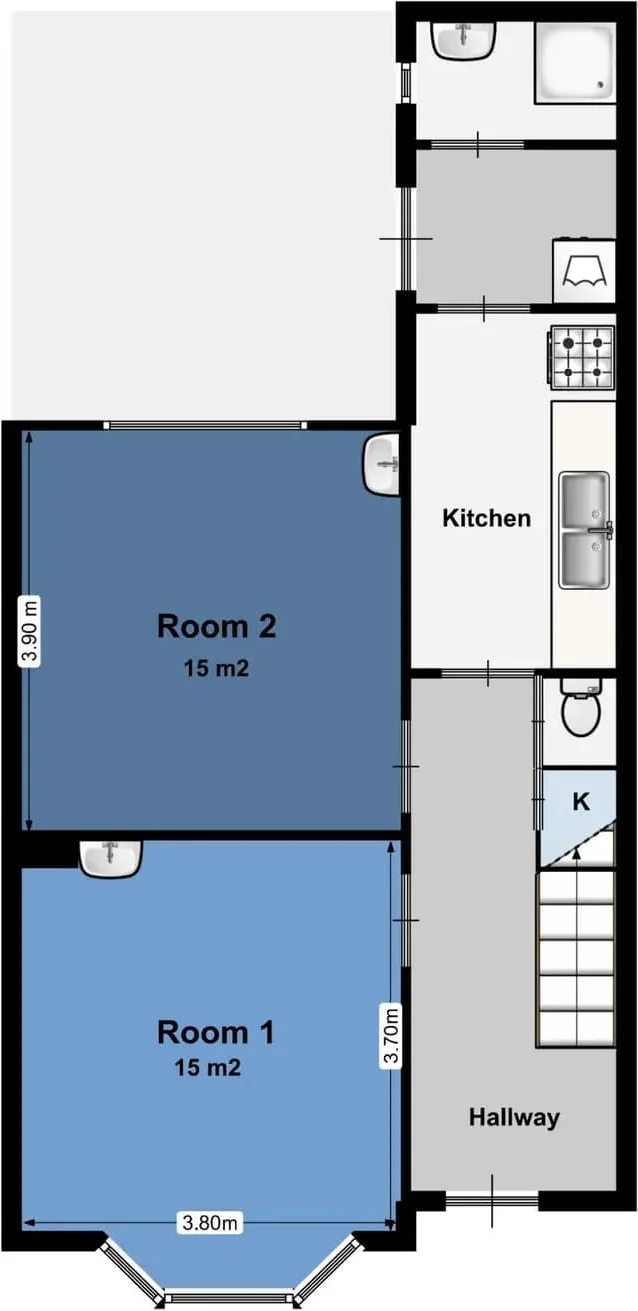 geblurde versie van de foto als achtergrond