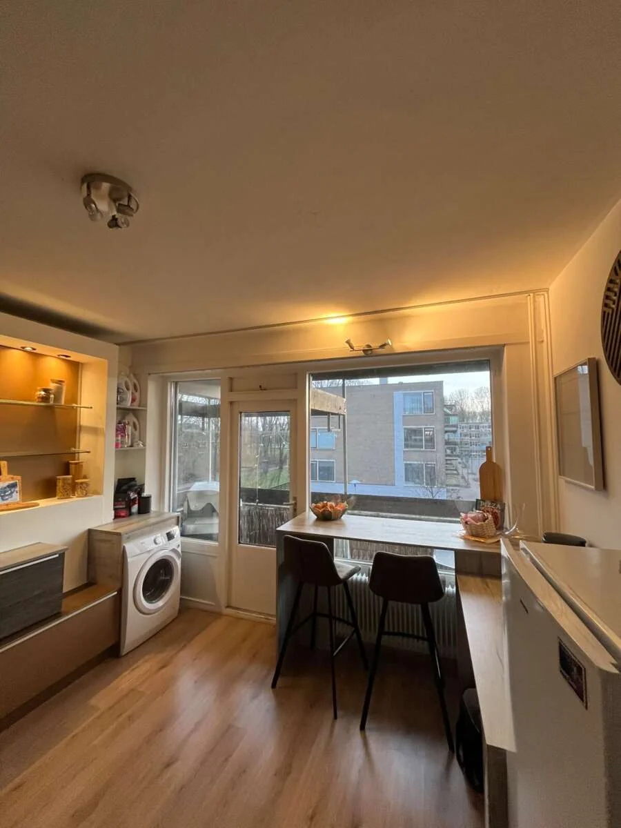 geblurde versie van de foto als achtergrond