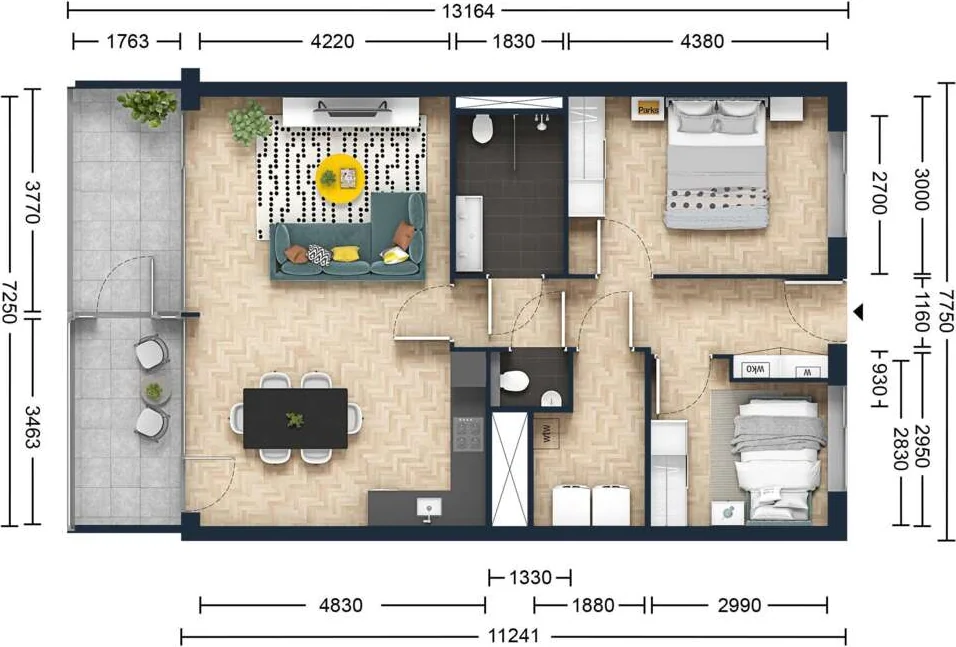 Foto van de Appartement gelegen aan de Pampuskade in Rotterdam