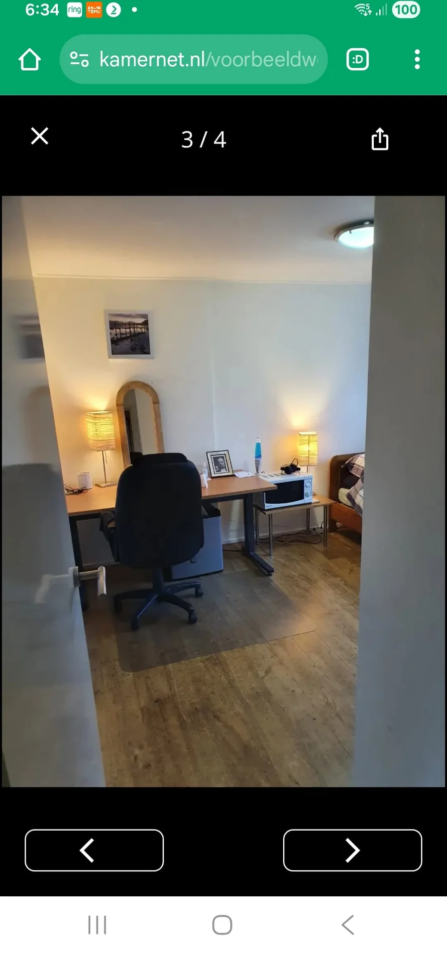 Foto van de Kamer gelegen aan de Van Ghentstraat in Arnhem